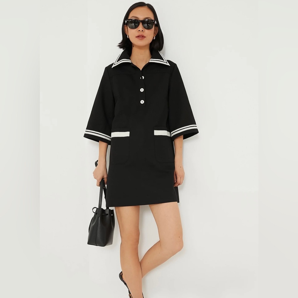 Tuckernuck POMANDER PLACE Jet Black Hart Shirt Dress size small *Worn Once*